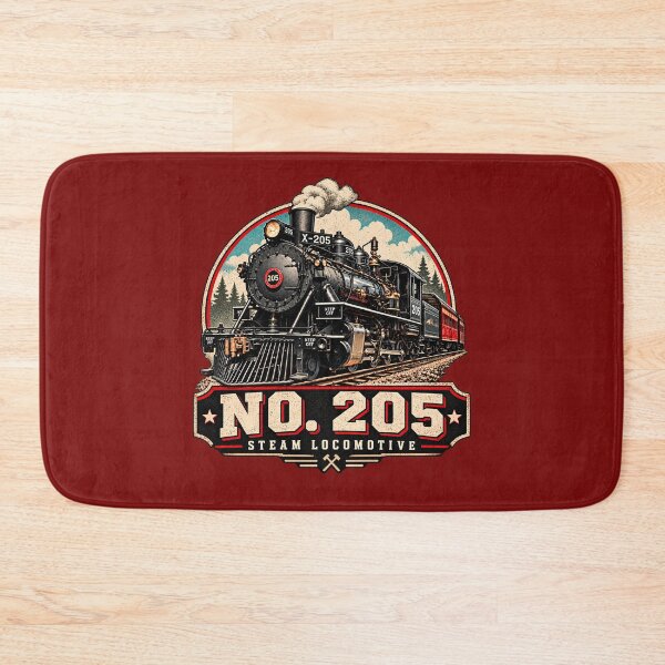 Item preview, No. 205 Steam Locomotive Vintage Train T-Shirt Design designed and sold by TZehrfeldPhotos.