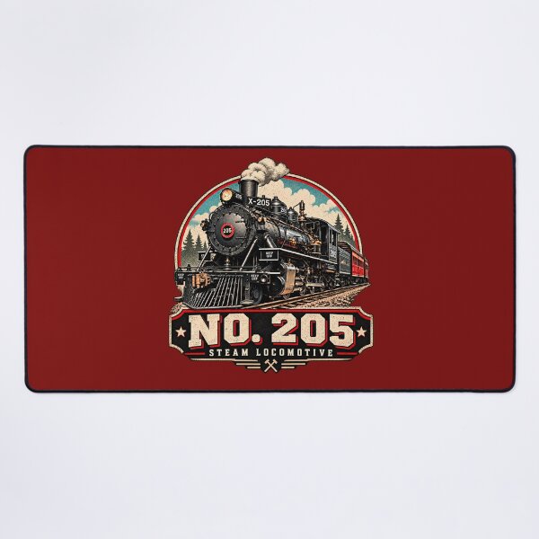 Item preview, No. 205 Steam Locomotive Vintage Train T-Shirt Design designed and sold by TZehrfeldPhotos.