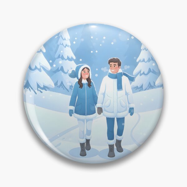 Item preview, Winter Wonderland Couple Stroll – Cozy Snowfall Romancewman Band Winter Forest Art | Festive Holiday Concert Scene designed and sold by VibranPalette.