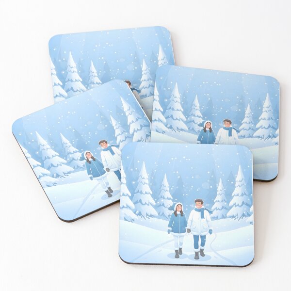 Item preview, Winter Wonderland Couple Stroll – Cozy Snowfall Romancewman Band Winter Forest Art | Festive Holiday Concert Scene designed and sold by VibranPalette.