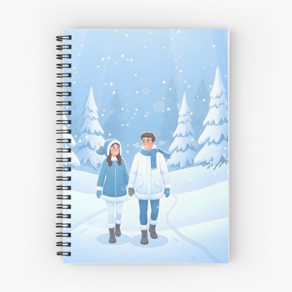 Item preview, Winter Wonderland Couple Stroll – Cozy Snowfall Romancewman Band Winter Forest Art | Festive Holiday Concert Scene designed and sold by VibranPalette.