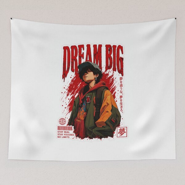 Item preview, Dream Big Japanese Anime Streetwear Boy designed and sold by Designspere .