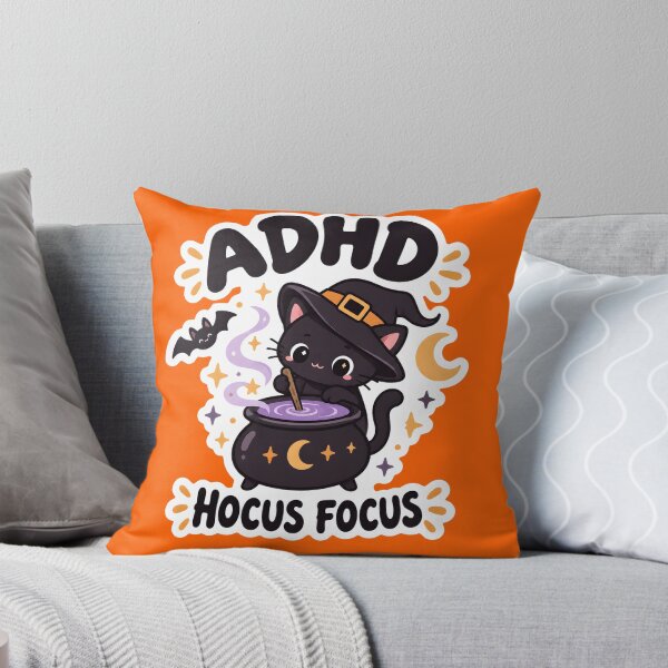 Item preview, Copy of ADHD Hocus Focus Halloween Black Cat Magic Quote designed and sold by Marti’s Shop Corner.