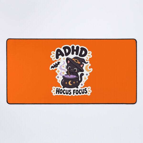Item preview, Copy of ADHD Hocus Focus Halloween Black Cat Magic Quote designed and sold by Marti’s Shop Corner.