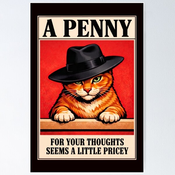 Item preview, A PENNY FOR YOUR THOUGHTS SEEMS A LITTLE PRICEY designed and sold by MountainRoisin.