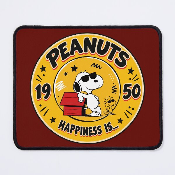 Item preview, Snoopy Joe Cool and Woodstock Retro Yellow Badge - Peanuts Comic Art two designed and sold by killem667.