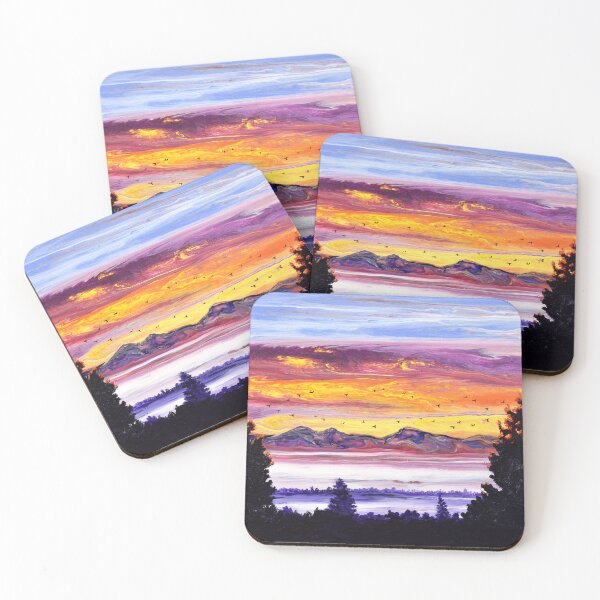 Item preview, Sunrise Over the Three Sisters Mountains designed and sold by BreezyZen.
