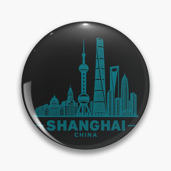 Item preview, Shanghai China Line Art Skyline Poster designed and sold by CMYKStudio.