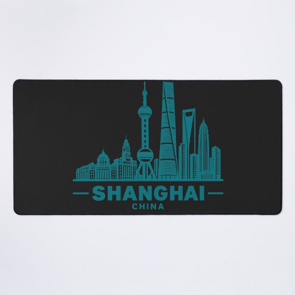 Item preview, Shanghai China Line Art Skyline Poster designed and sold by CMYKStudio.