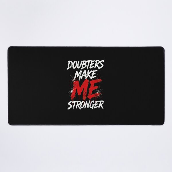 Item preview, DOUBTERS MAKE ME STRONGER - Red White Grunge Brush Streetwear designed and sold by VYBE DARK Studio.