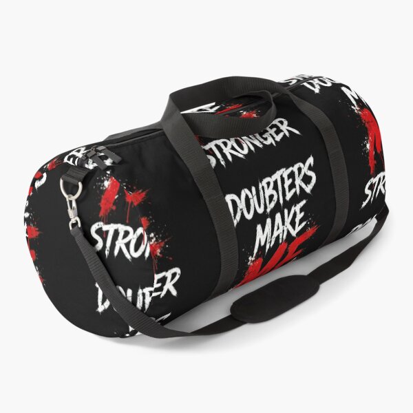 Item preview, DOUBTERS MAKE ME STRONGER - Red White Grunge Brush Streetwear designed and sold by VYBE DARK Studio.