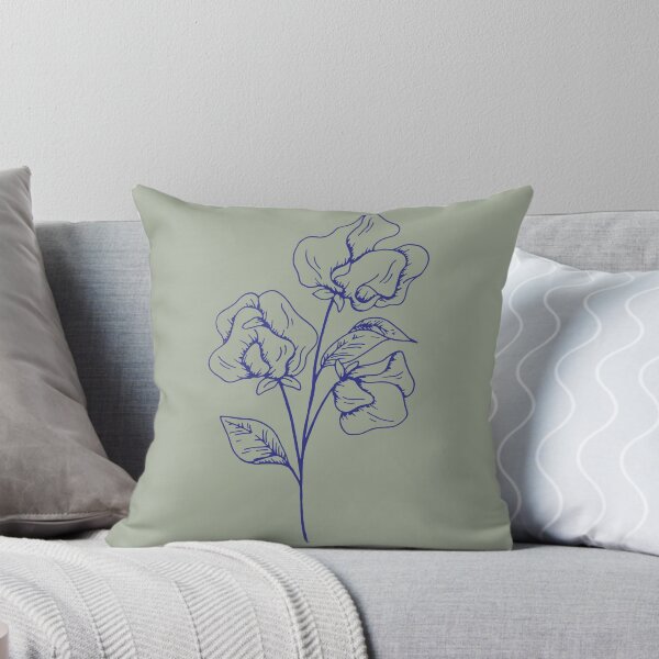 Item preview, Butterfly Pea Flower On Olive designed and sold by lifeinspired4u.