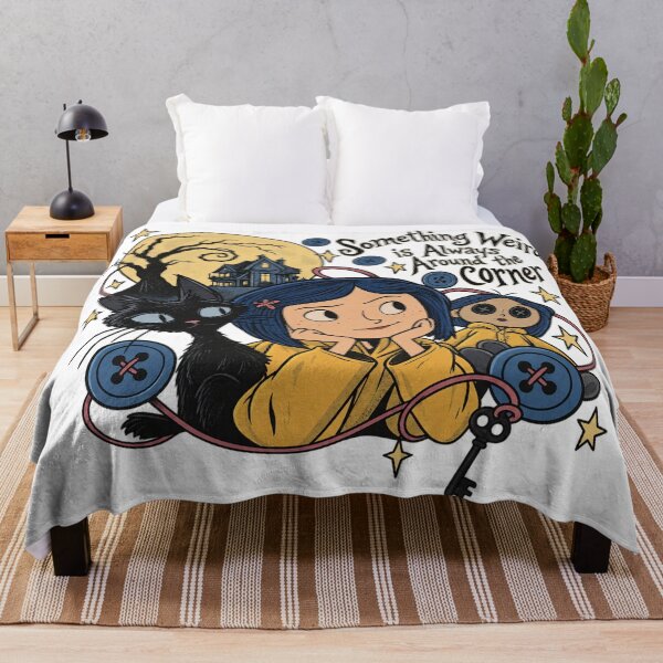 Item preview, Coraline - Something Weird is Always Around the Corner designed and sold by coastalquillco.