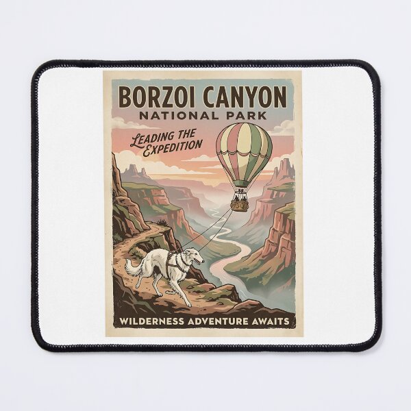 Item preview, Borzoi Hot-Air Explorer designed and sold by PictoVibe.