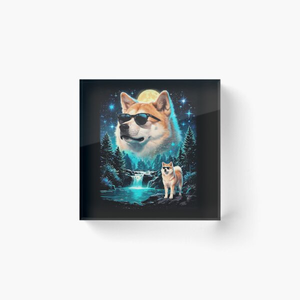 Item preview, Akita Inu with sunglasses vintage 90s wildlife designed and sold by aponwao.