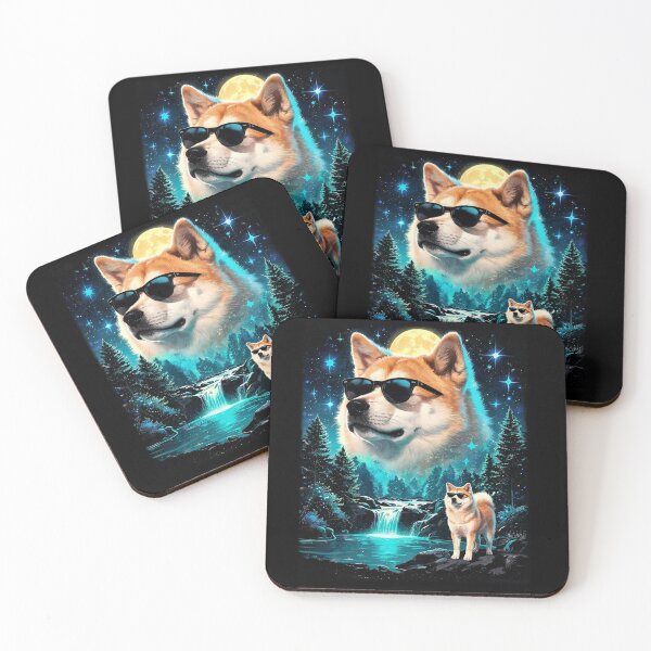 Item preview, Akita Inu with sunglasses vintage 90s wildlife designed and sold by aponwao.