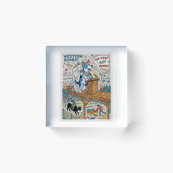 Item preview, Blue Heeler Rodeo Announcer designed and sold by PictoVibe.
