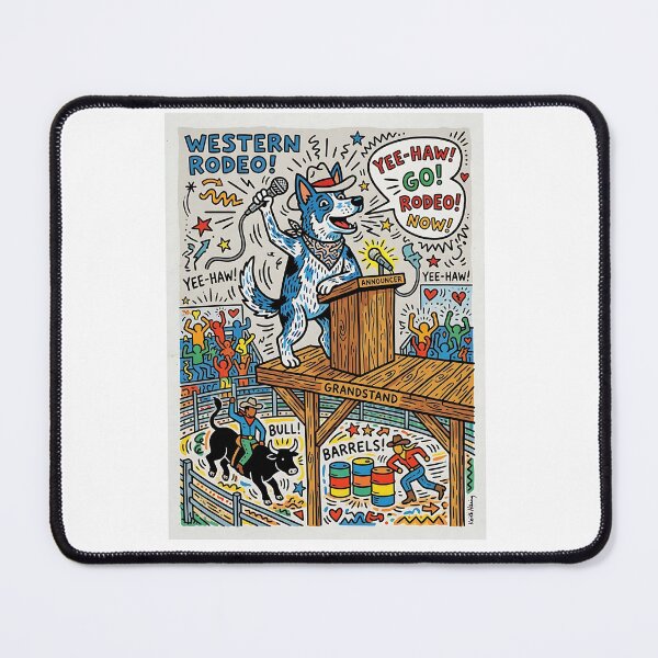 Item preview, Blue Heeler Rodeo Announcer designed and sold by PictoVibe.
