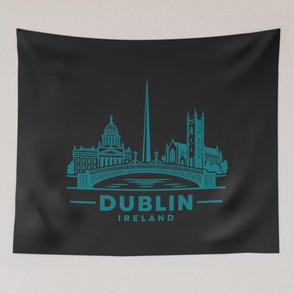 Item preview, Dublin Ireland Line Art Skyline Poster designed and sold by CMYKStudio.
