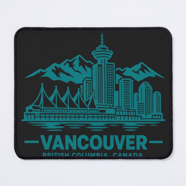 Item preview, Vancouver British Columbia Canada Line Art Skyline Poster designed and sold by CMYKStudio.