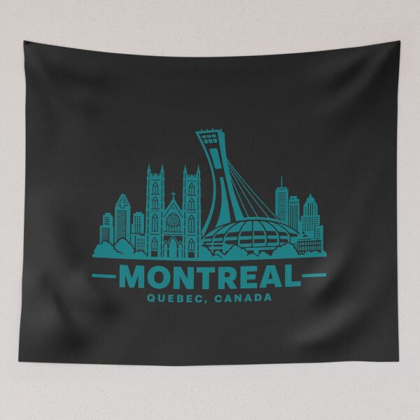 Item preview, Montreal Quebec Canada Line Art Skyline Poster designed and sold by CMYKStudio.