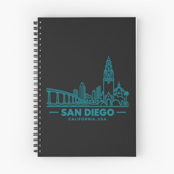 Item preview, San Diego California USA Line Art Skyline Poster designed and sold by CMYKStudio.