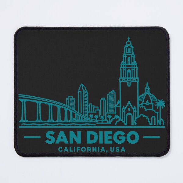 Item preview, San Diego California USA Line Art Skyline Poster designed and sold by CMYKStudio.