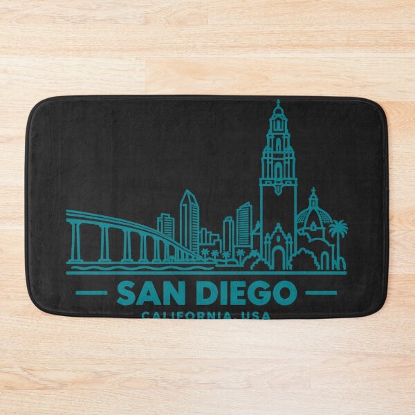 Item preview, San Diego California USA Line Art Skyline Poster designed and sold by CMYKStudio.