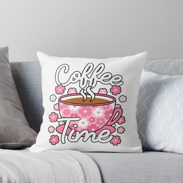 Item preview, Cute Coffee Time Pink Coffee Lover Women Long Sleeve T-Shirt designed and sold by shop-insider.