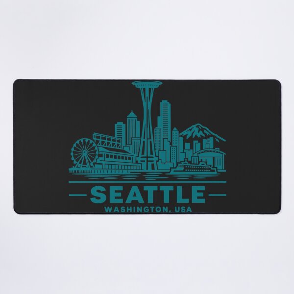Item preview, Seattle Washington USA Line Art Skyline Poster designed and sold by CMYKStudio.
