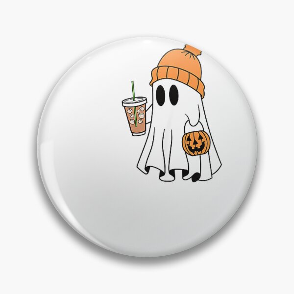 Item preview, Cute Ghost Drinking Iced Coffee Pocket T-Shirt designed and sold by BlaqboyDesigns.