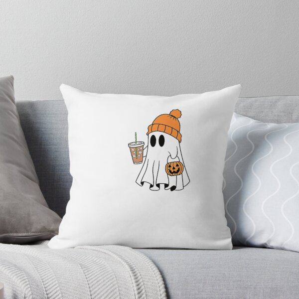 Item preview, Cute Ghost Drinking Iced Coffee Pocket T-Shirt designed and sold by BlaqboyDesigns.