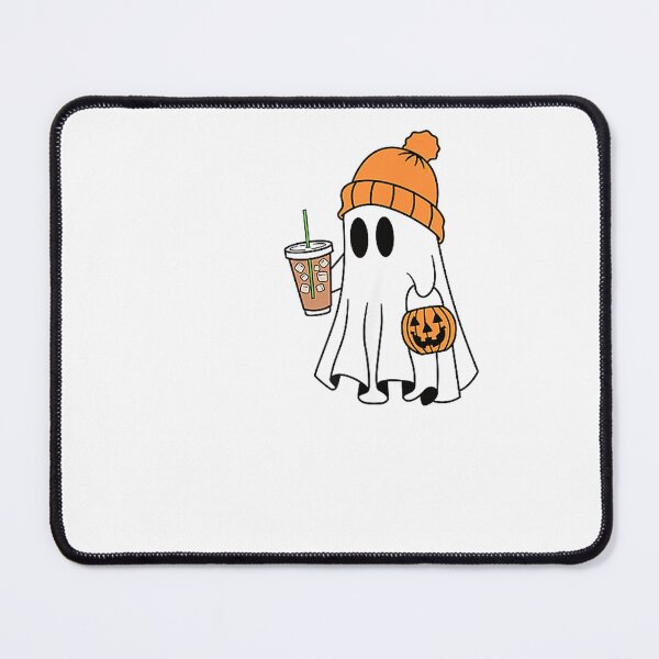 Item preview, Cute Ghost Drinking Iced Coffee Pocket T-Shirt designed and sold by BlaqboyDesigns.