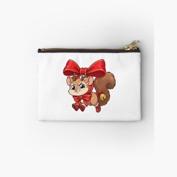 Item preview, Cute Christmas Squirrel with Red Bows and Bell | Festive Woodland Holiday designed and sold by MrDev.