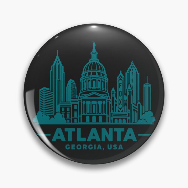 Item preview, Atlanta Georgia USA Line Art Skyline Poster designed and sold by CMYKStudio.