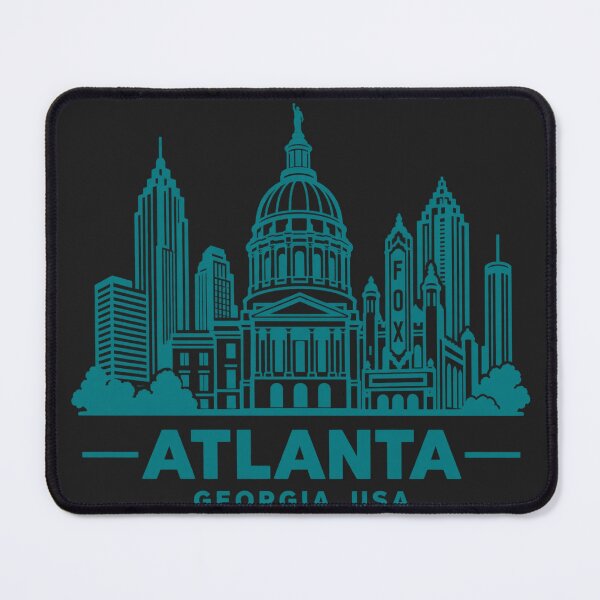Item preview, Atlanta Georgia USA Line Art Skyline Poster designed and sold by CMYKStudio.
