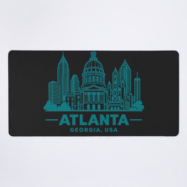 Item preview, Atlanta Georgia USA Line Art Skyline Poster designed and sold by CMYKStudio.