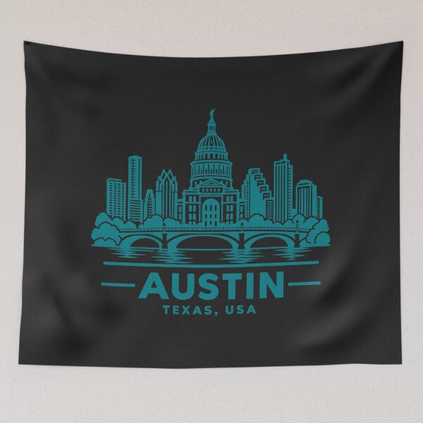 Item preview, Austin Texas USA Line Art Skyline Poster designed and sold by CMYKStudio.