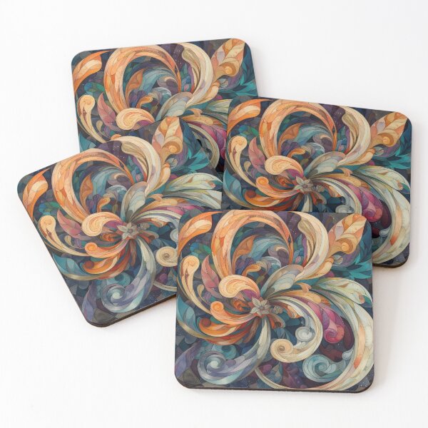 Item preview, Abstract Botanical Swirls in Jewel Tones designed and sold by DeePat77.