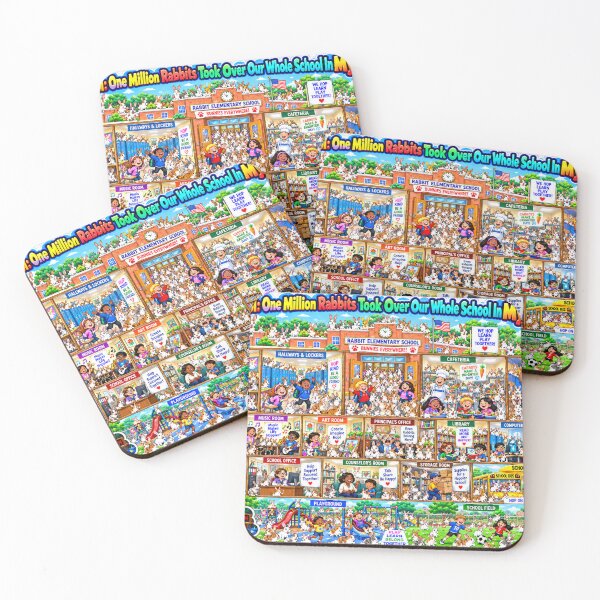 Item preview, One Million Rabbits Took Over School designed and sold by New Wave Artworks & Odds &Ends.