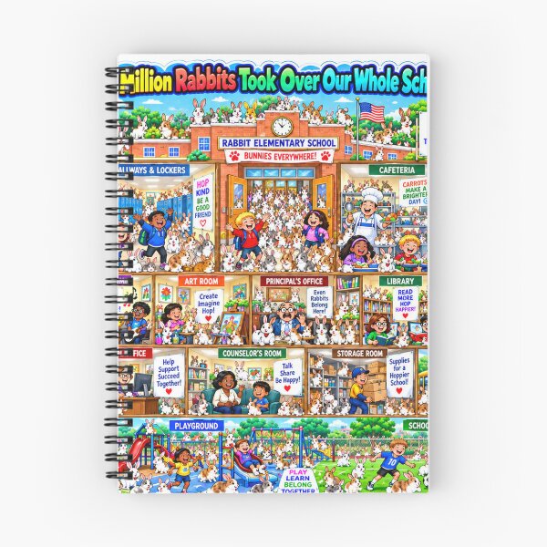 Item preview, One Million Rabbits Took Over School designed and sold by New Wave Artworks & Odds &Ends.