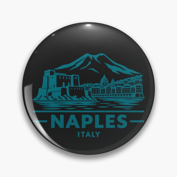 Artikelvorschau, Neapel Italien Linienkunst Skyline Poster entworfen und verkauft von CMYKStudio.