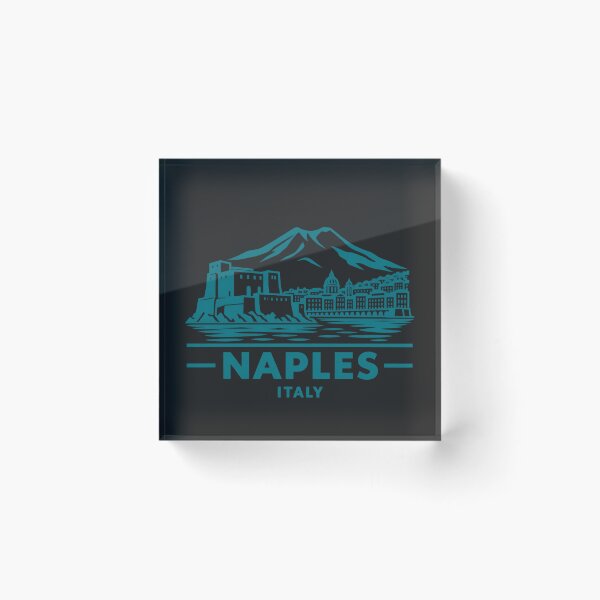 Artikelvorschau, Neapel Italien Linienkunst Skyline Poster entworfen und verkauft von CMYKStudio.