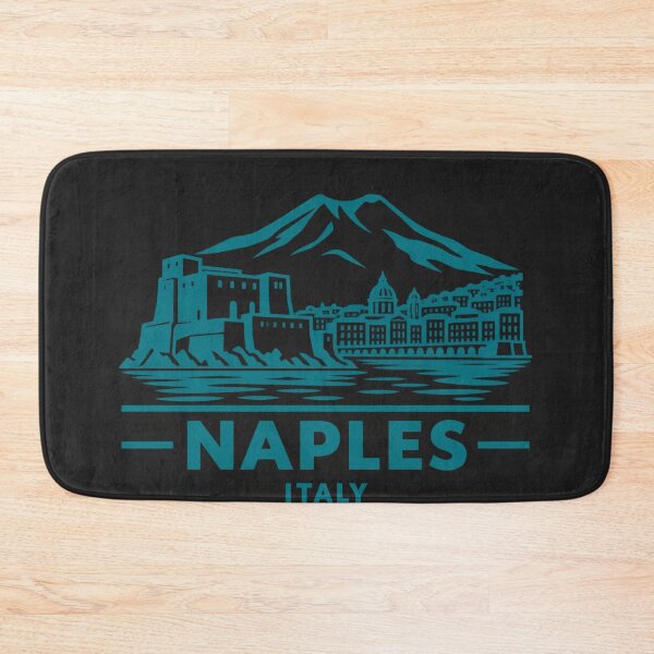Artikelvorschau, Neapel Italien Linienkunst Skyline Poster entworfen und verkauft von CMYKStudio.