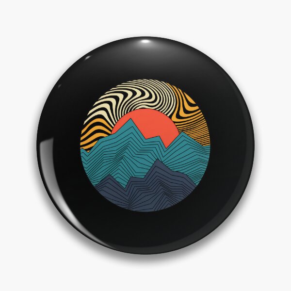 Item preview, 1....Retro Mountain Sunset Abstract Circle designed and sold by sotospor.