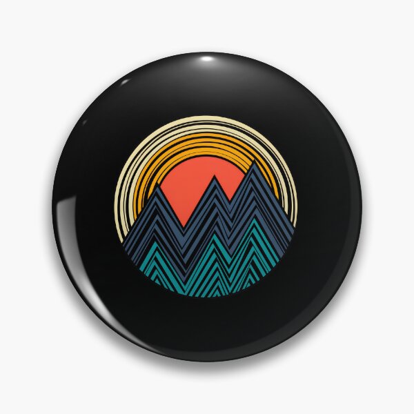 Item preview, 1....Retro Mountain Sunset Circle Graphic designed and sold by lamercarv.