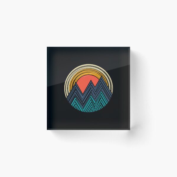 Item preview, 1....Retro Mountain Sunset Circle Graphic designed and sold by lamercarv.