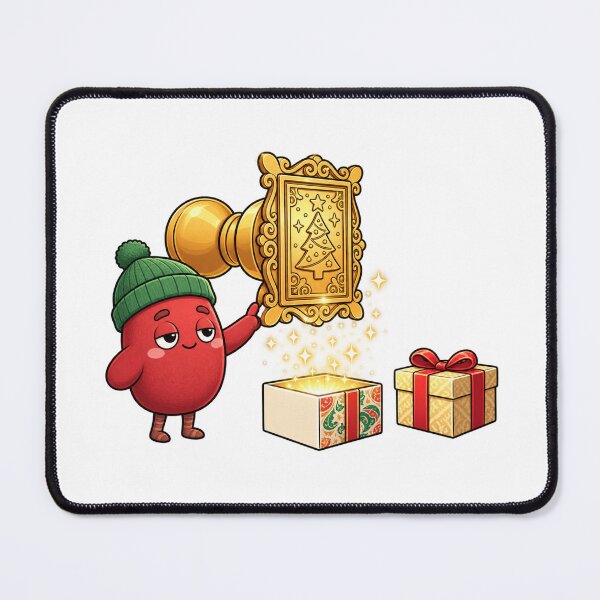 Item preview, Magical Christmas Gift Box | Cute Red Character with Golden Holiday Present designed and sold by MrDev.