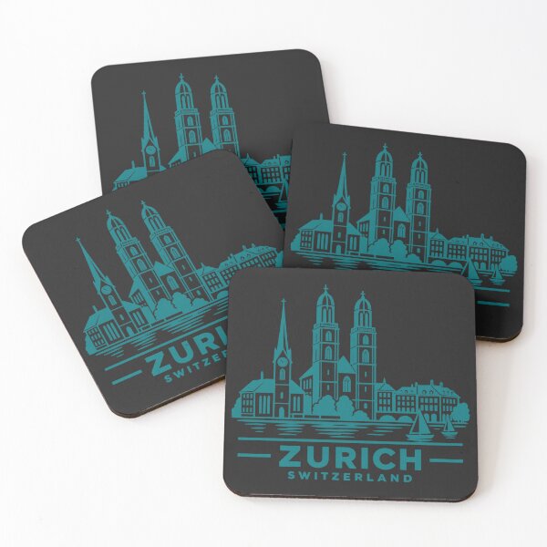 Item preview, Zurich Switzerland Line Art Skyline Poster designed and sold by CMYKStudio.