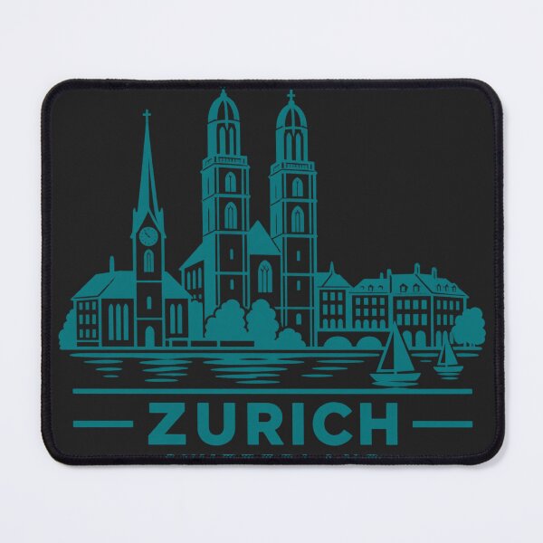 Item preview, Zurich Switzerland Line Art Skyline Poster designed and sold by CMYKStudio.